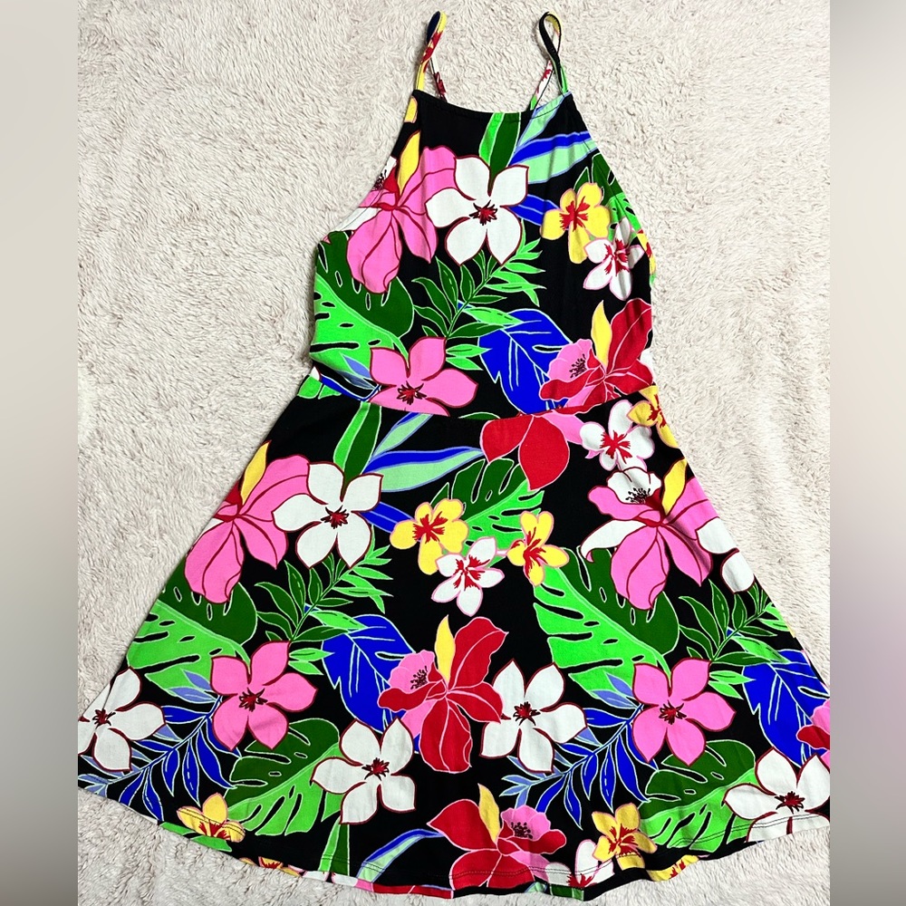 Forever 21 Aloha Edition Tropical Backless Dress size small